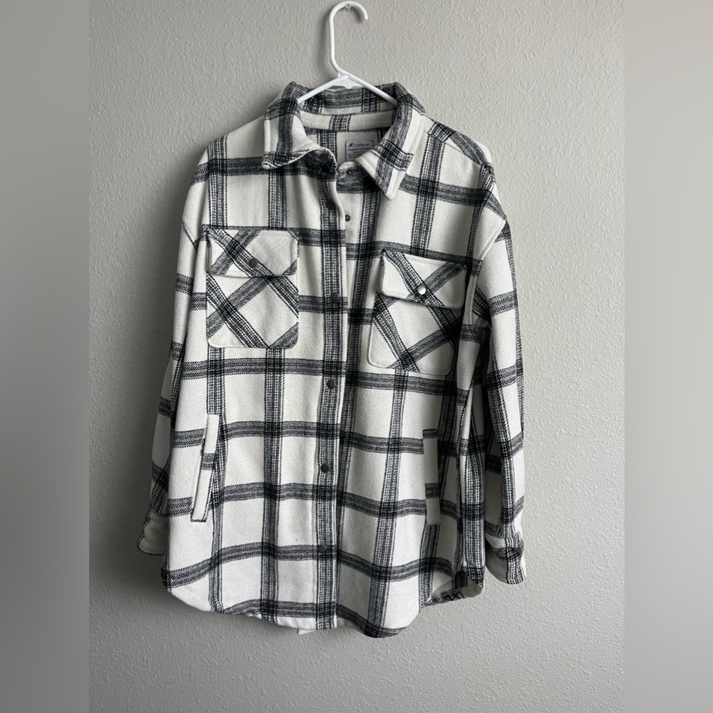 Flannel Button Coat